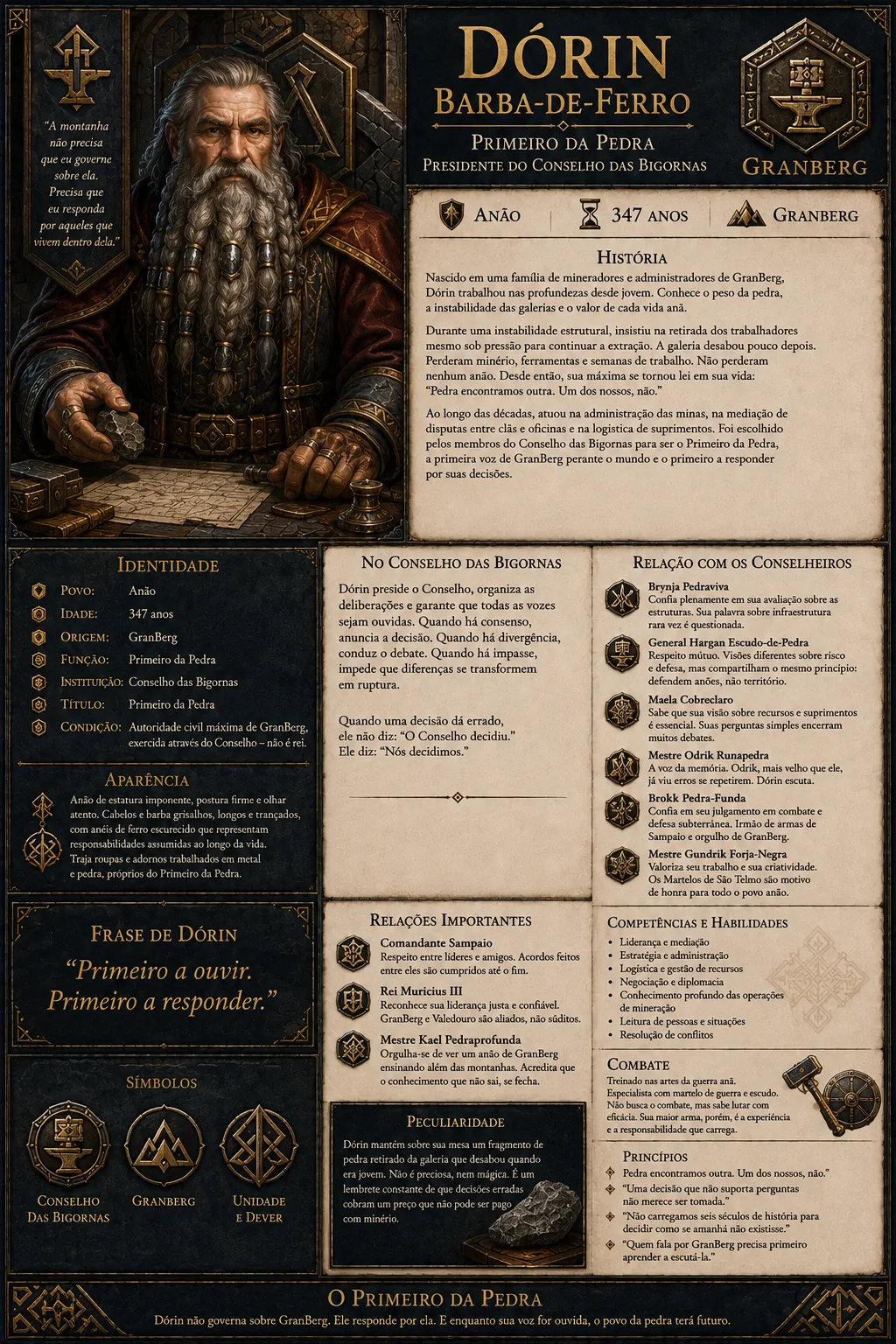 Ficha oficial de Dórin Barba-de-Ferro