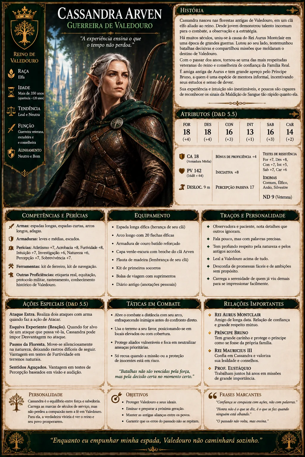 Ficha completa de Cassandra Arven