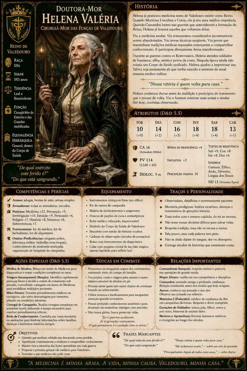 Ficha completa de Doutora-Mor Helena Valéria