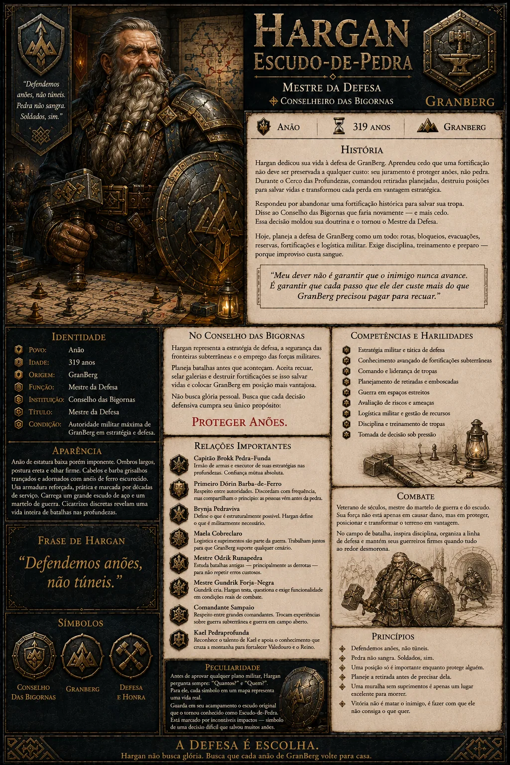 Ficha oficial de General Hargan Escudo-de-Pedra