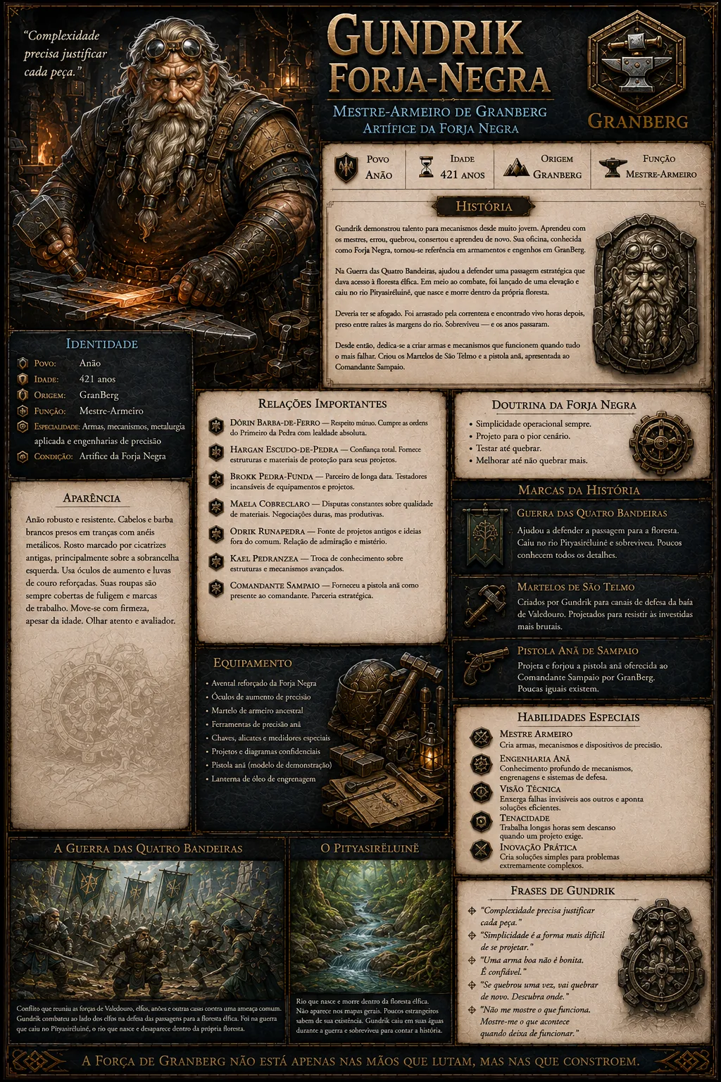 Ficha oficial de Mestre Gundrik Forja-Negra