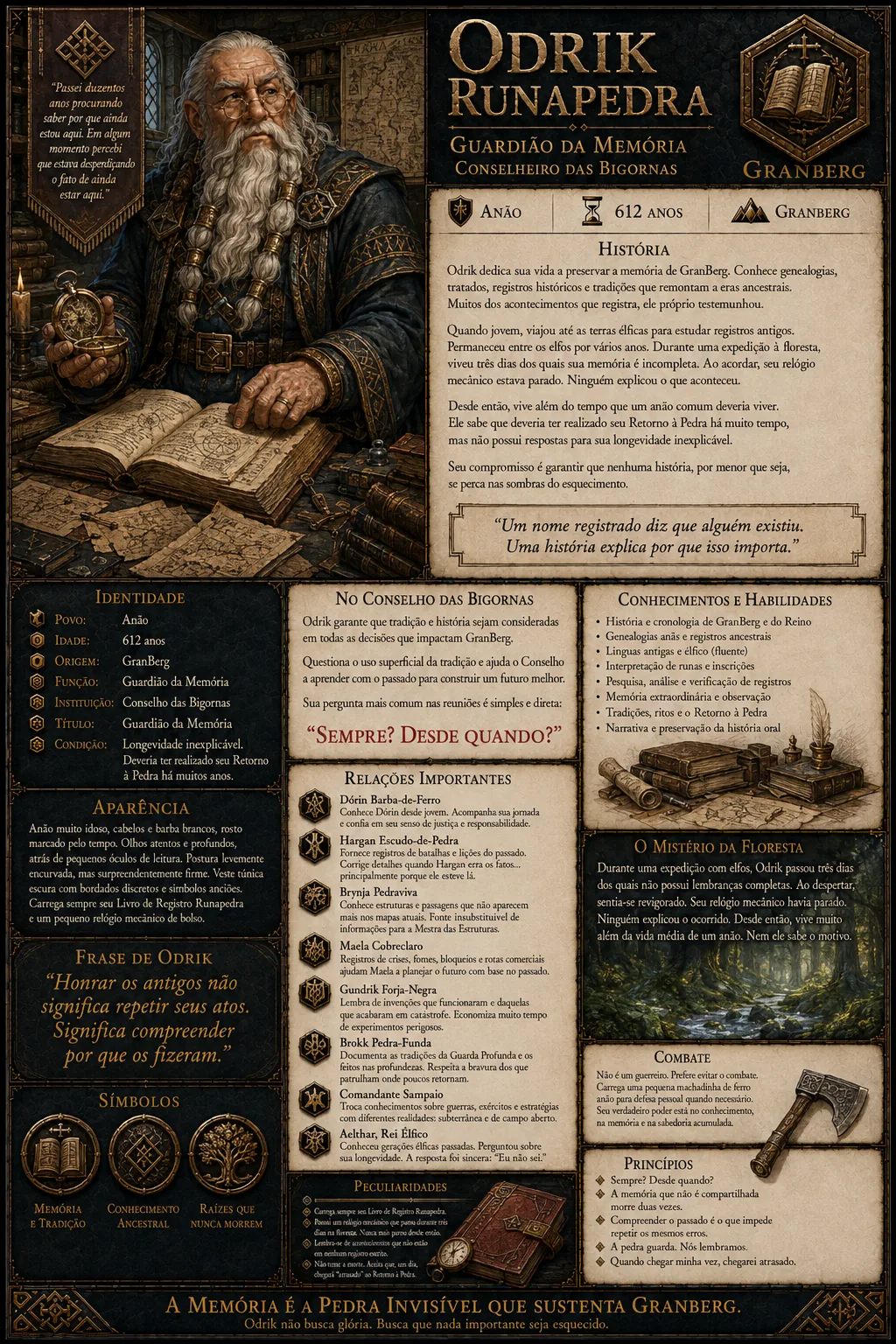 Ficha oficial de Mestre Odrik Runapedra